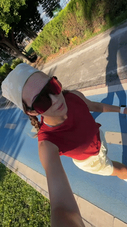 Selfie on skates at a Fethiye roller rink