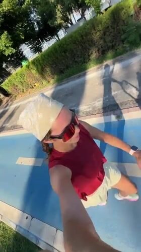 Selfie on skates at a Fethiye roller rink