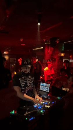 DJ set underway at a Liangjiang nightclub
