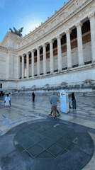 Morning tourist activity and city views captured across Rome