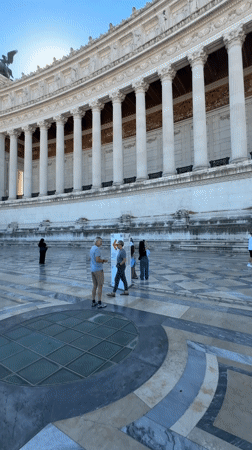 Morning tourist activity and city views captured across Rome