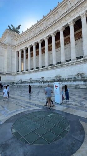 Morning tourist activity and city views captured across Rome