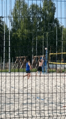 Morning recreation captured at Chaikovsky beachfront facilities