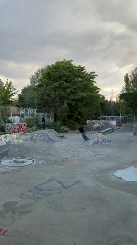 Berlin street art, skateparks and transit documented during evening hours