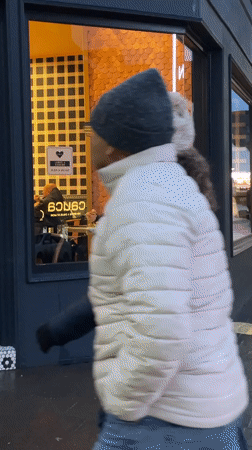Elderly man dines alone at Ushuaia restaurant