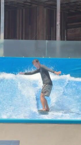 Surf simulator fun at a Karon wave pool