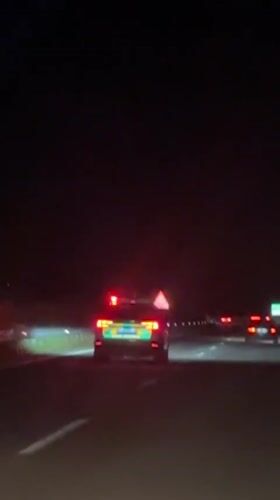 Nighttime highway traffic documented in Soma, Turkey
