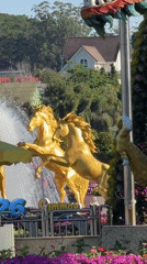 Ornamental horse fountain display spotted in Da Lat, Vietnam