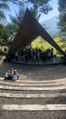 Traditional dance performance draws crowd in rural Penebel, Indonesia