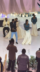 Wedding reception dancing in Dar es Salaam, Tanzania