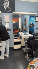Customer serenades barbershop with music during haircut in Turkey