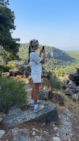 Exploring Lycian ruins and rock tombs near Seydikemer, Turkey