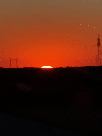 Vibrant sunset colors observed across Ruma Municipality countryside