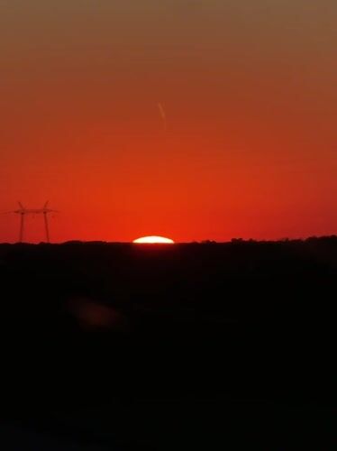 Vibrant sunset colors observed across Ruma Municipality countryside