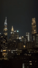 NYC skyline viewed during early morning transition hours