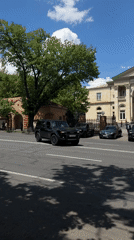Security motorcade activity at Armenian Presidential Palace in Yerevan