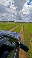 Driver records journey through rural Russian countryside near Marakushi