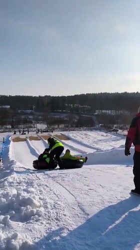 Winter recreation thrives at Ukrainian snow tubing parks