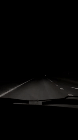 Nighttime driving footage captured on Rusalevka road