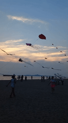 Sunset captured on Pattaya beach, Thailand