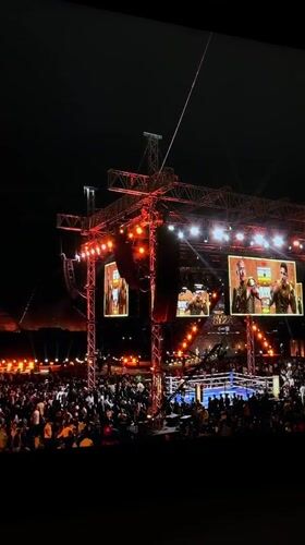 Outdoor boxing event draws large crowd in Podgorica