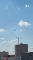 Aircraft spotted flying over Perm, Russia in clear skies