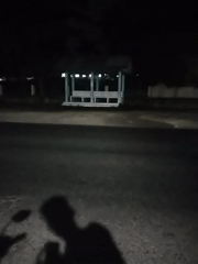 Nighttime documentation of shelter structure in Lhokseumawe, Indonesia