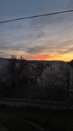 Rural sunset captured on video in Mihalci, Bulgaria