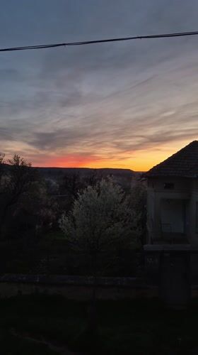Rural sunset captured on video in Mihalci, Bulgaria