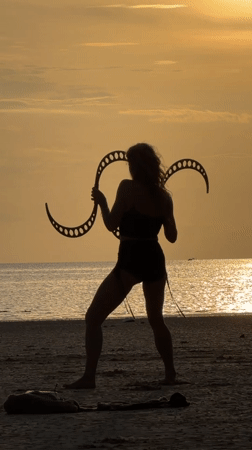 Crescent prop photoshoot and beach moments on Koh Phangan