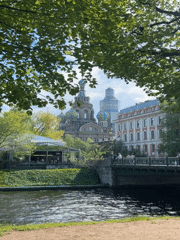 Afternoon strolls captured around Saint Petersburg's historic church district