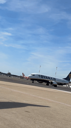 Passenger documents tarmac activity at Rome Fiumicino Airport