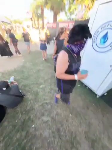 Large outdoor music festival draws crowds in Indio, California