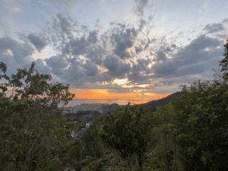 Sunset views from elevated position on Koh Phangan