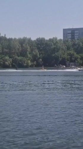 Summer day along the Krasnoyarsk riverfront and city paths