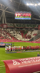 Rubin Kazan match day inside the stadium