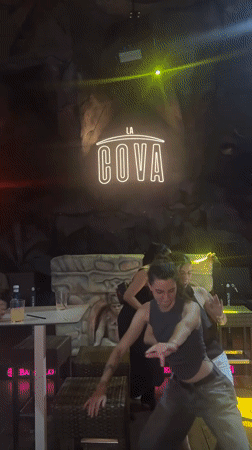 Late night at La Cova club in Sant Quirze