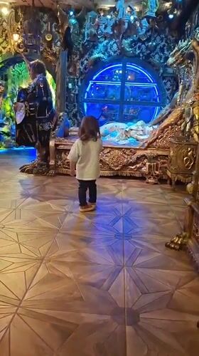 Exploring a fantastical themed attraction in Saint Petersburg