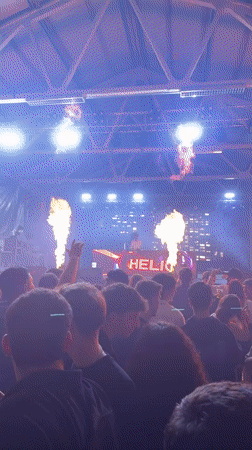 DJ performs at early morning concert in Bragança, Portugal