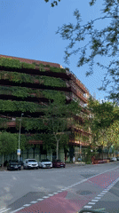 Modern green architecture documented in Barcelona urban setting