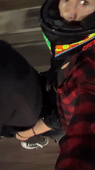 Motorcyclist in plaid shirt spotted in North Kuta