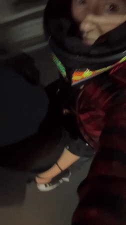 Motorcyclist in plaid shirt spotted in North Kuta