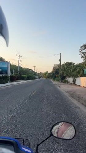 Motorcycle riders spotted on Belize roads near Placencia