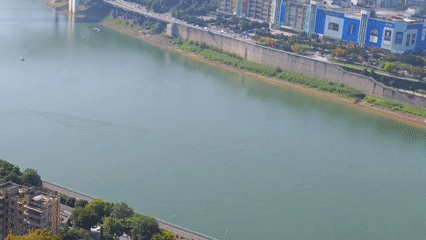 Morning views capture Chongqing's Yuzhong District from above