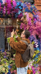 Elaborate floral display draws attention at London shopfront