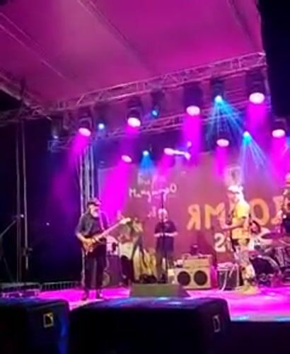 Live band performance at outdoor evening event in Yambol
