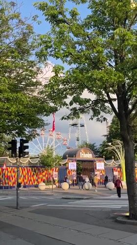 Witnesses document Tivoli Friheden amusement park entrance in Aarhus