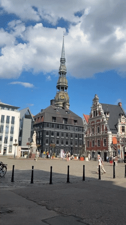 Riga Old Town streets and architecture on a sunny afternoon