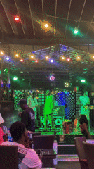 Live band performs at outdoor nightclub in Obosi, Nigeria