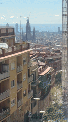 Elevated view of Barcelona captured from rooftop vantage point